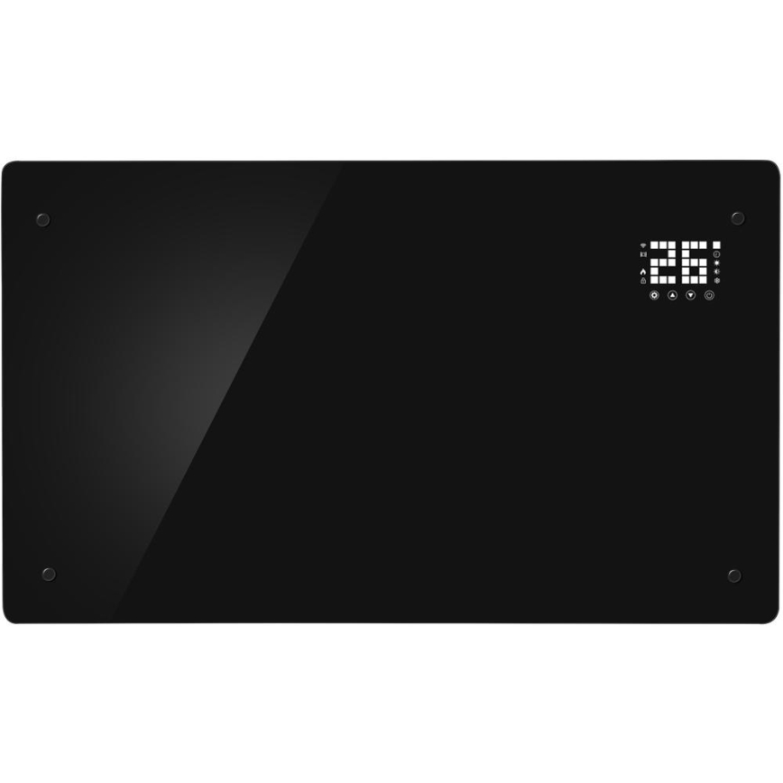 Sencor - Slimme elektrische directe kachel/convectorkachel 2000W/230V IP24 Wi-Fi zwart + afstandsbediening