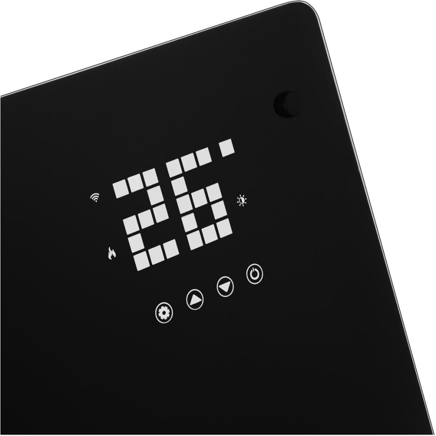 Sencor - Slimme elektrische directe kachel/convectorkachel 2000W/230V IP24 Wi-Fi zwart + afstandsbediening