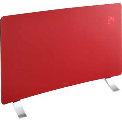 Sencor - Slimme elektrische convectorkachel/ruimteverwarmer 1200/2400W/230V IP24 Wi-Fi rood