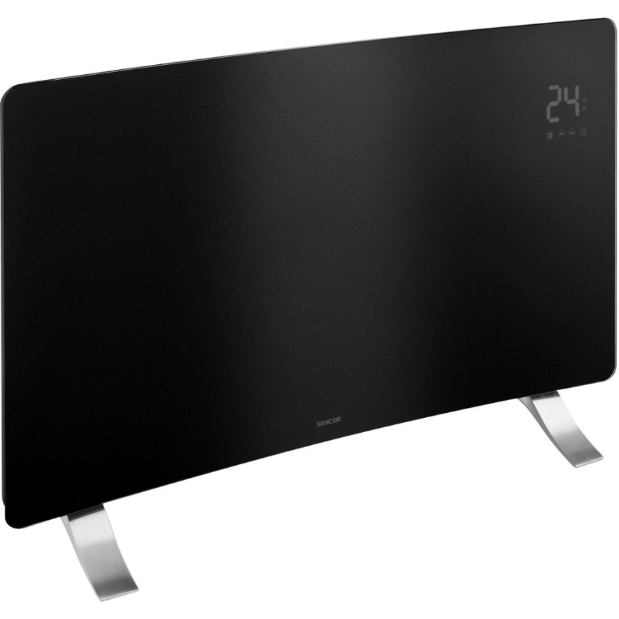 Sencor - Slimme elektrische directe kachel/convectorkachel 1200/2400W/230V IP24 Wi-Fi zwart