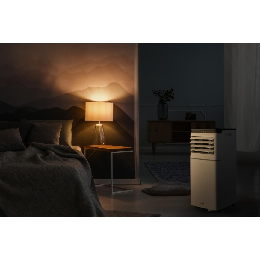 Sencor - Slimme mobiele airconditioner 3-in-1 inclusief complete accessoires 1020W/230V 10000 BTU Wi-Fi wit + afstandsbediening