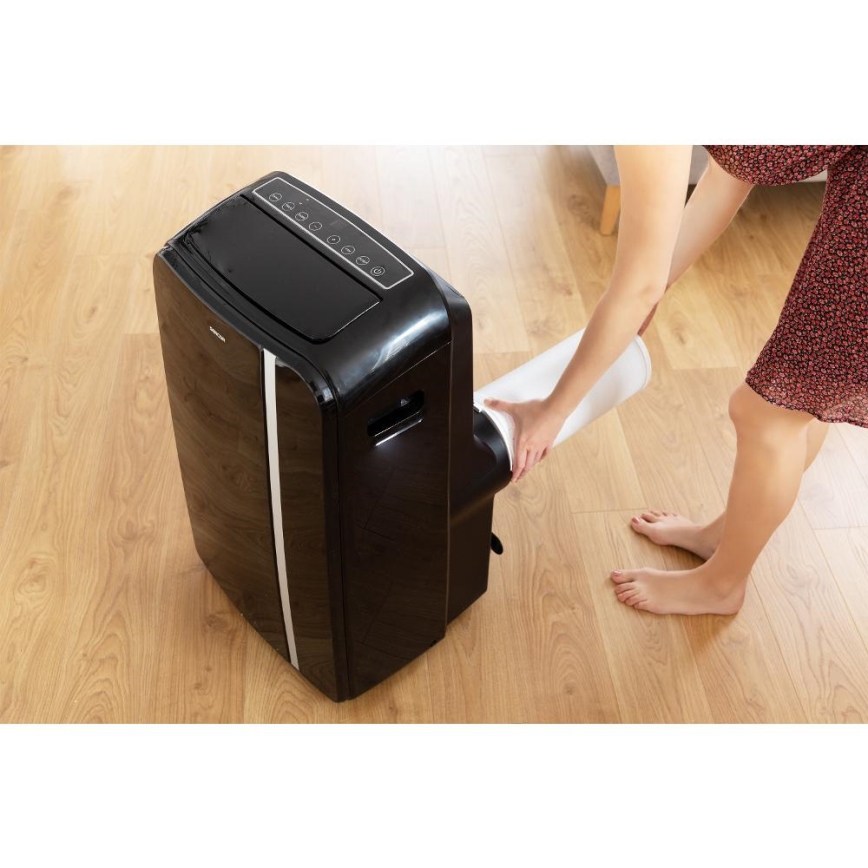 Sencor - Slimme mobiele airco 3in1 inclusief complete accessoires 1450W/230V 12000 BTU Wi-Fi zwart + afstandsbediening