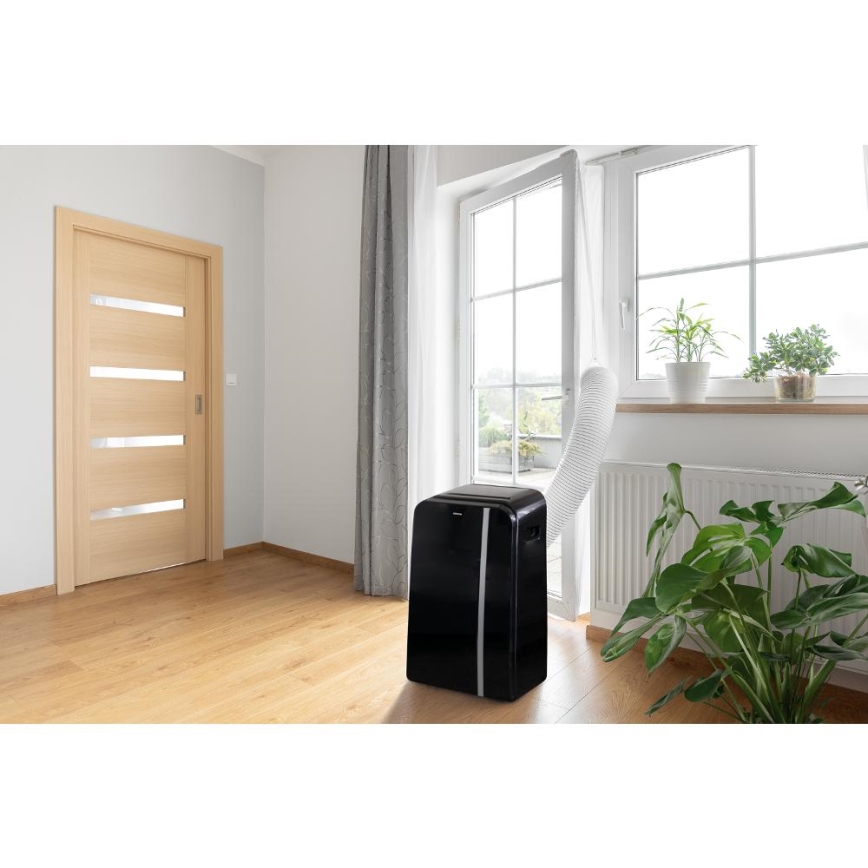 Sencor - Slimme mobiele airco 3in1 inclusief complete accessoires 1450W/230V 12000 BTU Wi-Fi zwart + afstandsbediening