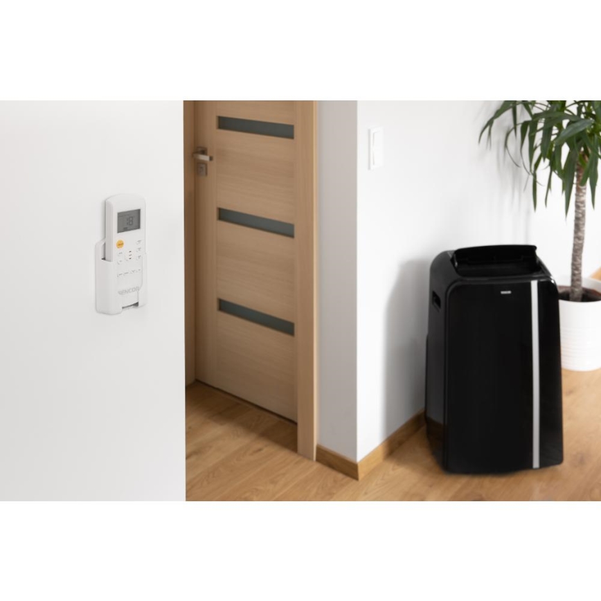 Sencor - Slimme mobiele airco 3in1 inclusief complete accessoires 1450W/230V 12000 BTU Wi-Fi zwart + afstandsbediening