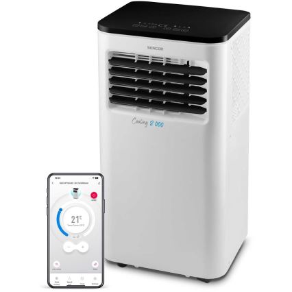 Sencor - Slimme mobiele airco 3in1 inclusief complete accessoires 805W/230V 8000 BTU Wi-Fi + afstandsbediening