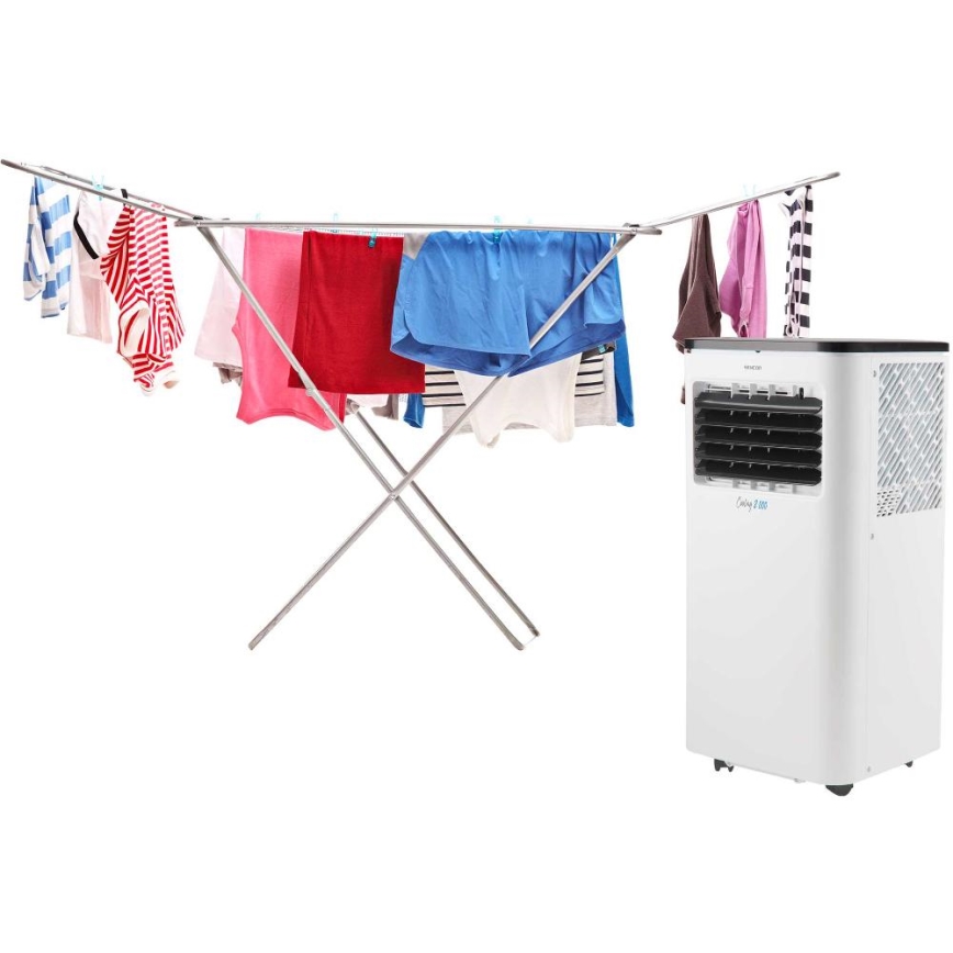 Sencor - Slimme mobiele airco 3in1 inclusief complete accessoires 805W/230V 8000 BTU Wi-Fi + afstandsbediening