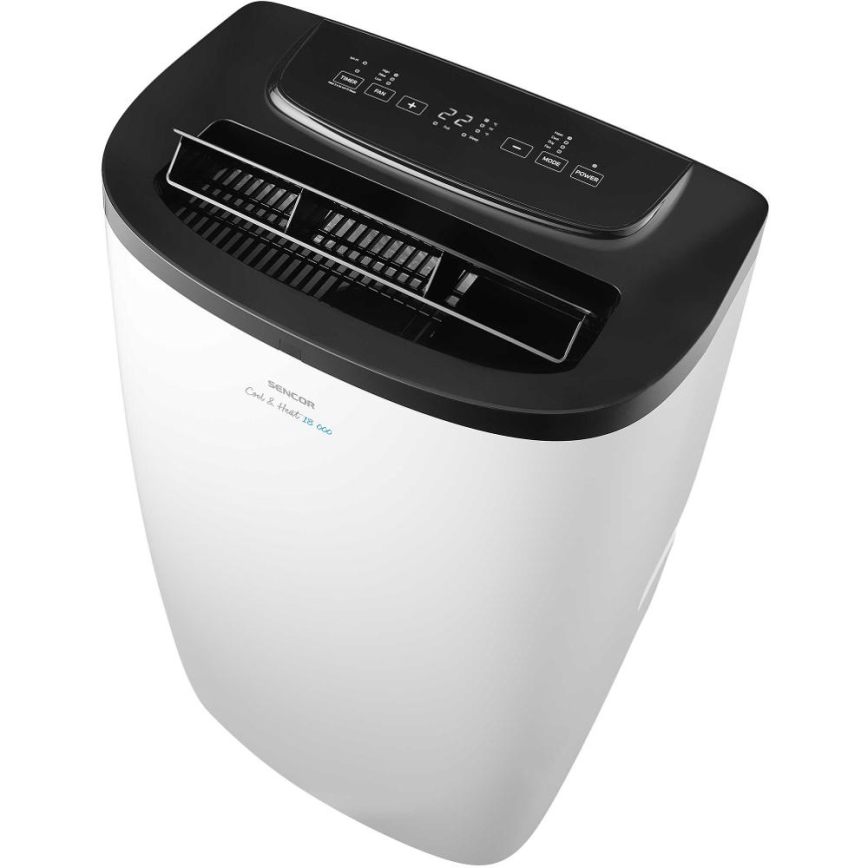Sencor - Slimme mobiele airconditioner 4-in-1 inclusief complete accessoires 1750W/230V 18000 BTU Wi-Fi wit + afstandsbediening
