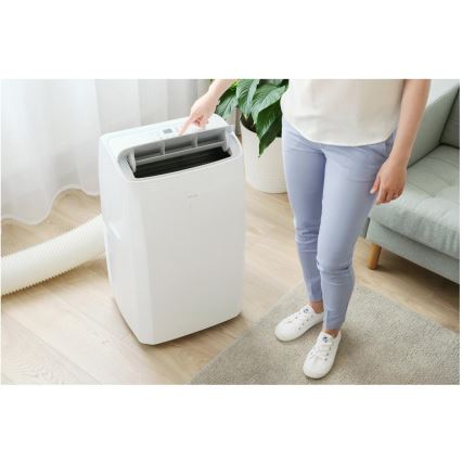 Sencor - Slimme mobiele airconditioner 5-in-1 inclusief complete accessoires 733W/230V 9000 BTU Wi-Fi wit + afstandsbediening
