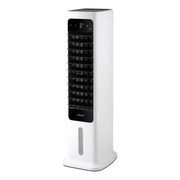 Sencor - Slimme mobiele luchtkoeler 60W/230V Wi-Fi wit + afstandsbediening