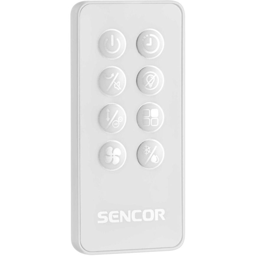 Sencor - Slimme mobiele luchtkoeler 60W/230V Wi-Fi wit + afstandsbediening