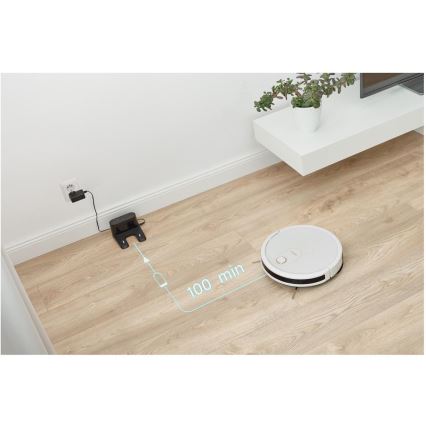Sencor - Slimme robotstofzuiger met dweilfunctie 2-in-1 28W/2600 mAh Wi-Fi wit + afstandsbediening