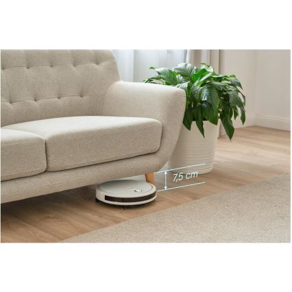 Sencor - Slimme robotstofzuiger met dweilfunctie 2-in-1 28W/2600 mAh Wi-Fi wit + afstandsbediening