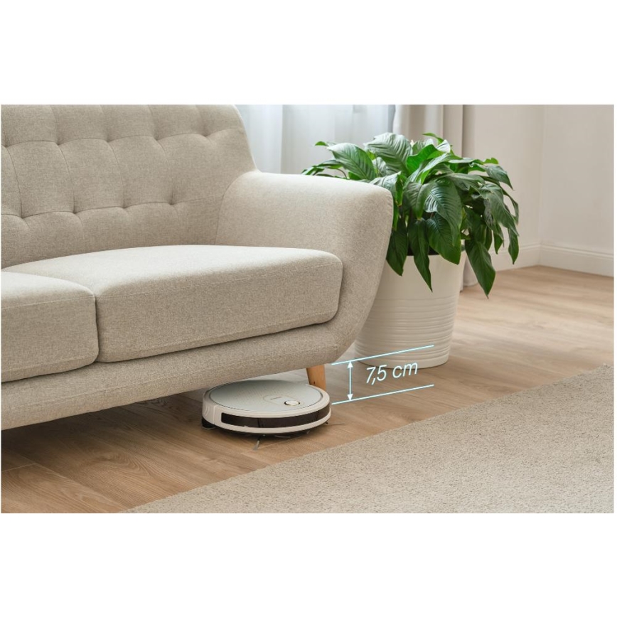 Sencor - Slimme robotstofzuiger met dweilfunctie 2-in-1 28W/2600 mAh Wi-Fi wit + afstandsbediening