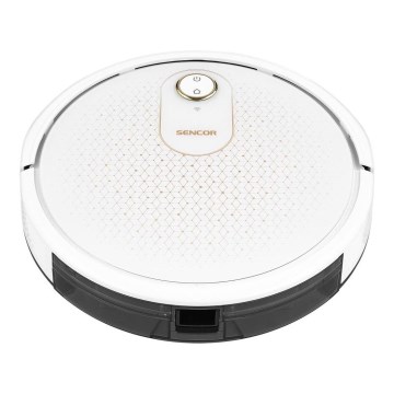 Sencor - Slimme robotstofzuiger met dweilfunctie 2-in-1 28W/2600 mAh Wi-Fi wit + afstandsbediening