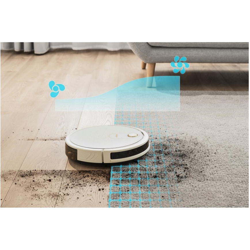 Sencor - Slimme robotstofzuiger met een dweil 2in1 28W/2600 mAh Wi-Fi wit + afstandsbediening