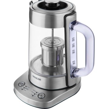 Sencor - Snelle waterkoker met temperatuurregeling 1,5 l 1500W/230V RVS