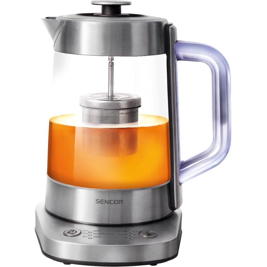 Sencor - Snelle waterkoker met temperatuurregeling 1,5 l 1500W/230V RVS