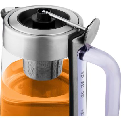 Sencor - Snelle waterkoker met temperatuurregeling 1,5 l 1500W/230V RVS