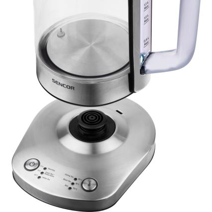 Sencor - Snelle waterkoker met temperatuurregeling 1,5 l 1500W/230V RVS