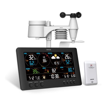 Sencor - Station météo professionnelle avec écran couleur LCD 5V/1xCR2032 + 3xAA Wi-Fi