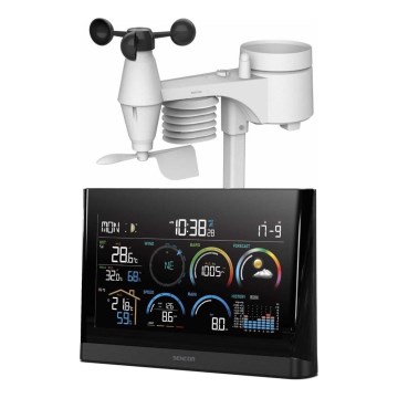 Sencor - Station météo professionnelle avec écran couleur LCD et réveil 5V/3xAAA + 3xAA