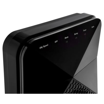 Sencor - UltraThin staande ventilator 90W/230V zwart + afstandsbediening