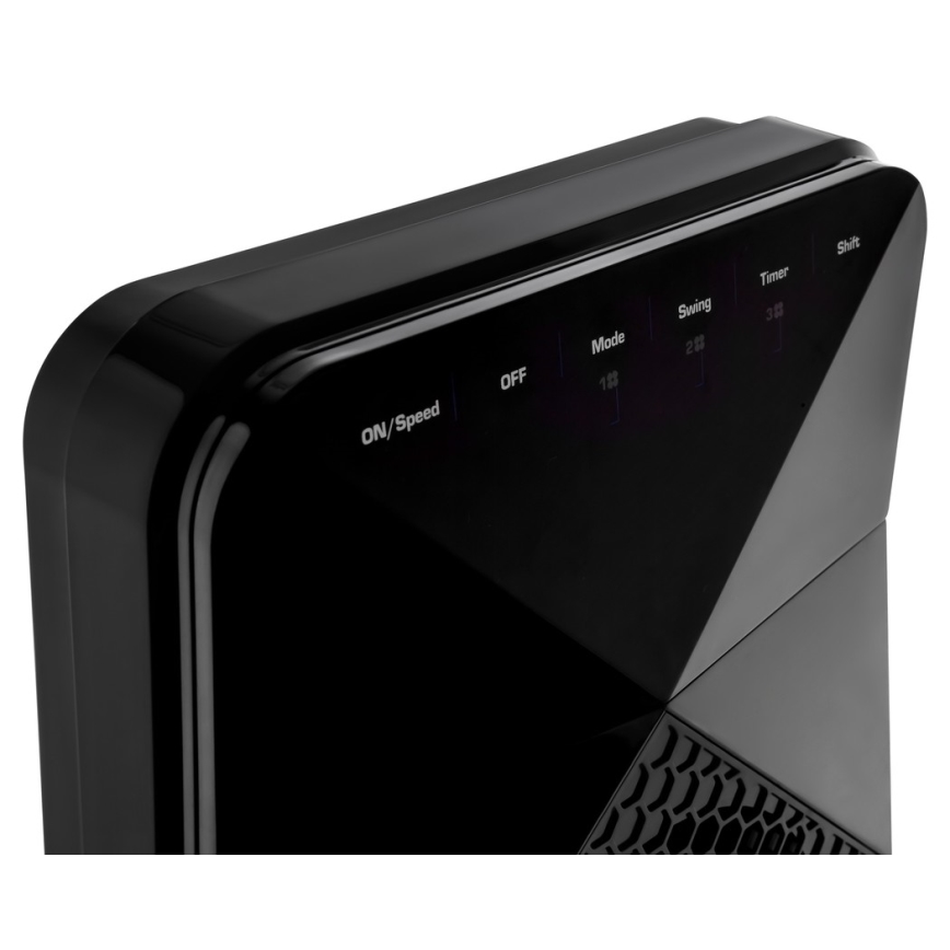 Sencor - UltraThin staande ventilator 90W/230V zwart + afstandsbediening