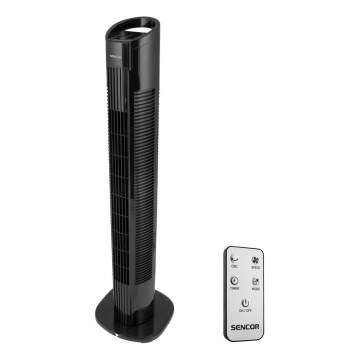 Sencor - Ventilateur de sol 50W/230V noir + télécommande