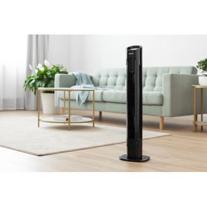 Sencor - Ventilateur de sol 50W/230V noir + télécommande