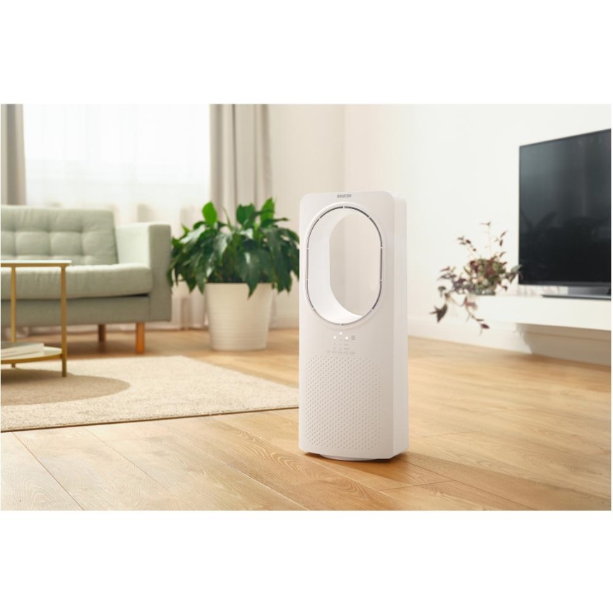 Sencor - Ventilateur de sol sans pale 50W/230V blanc + Télécommande
