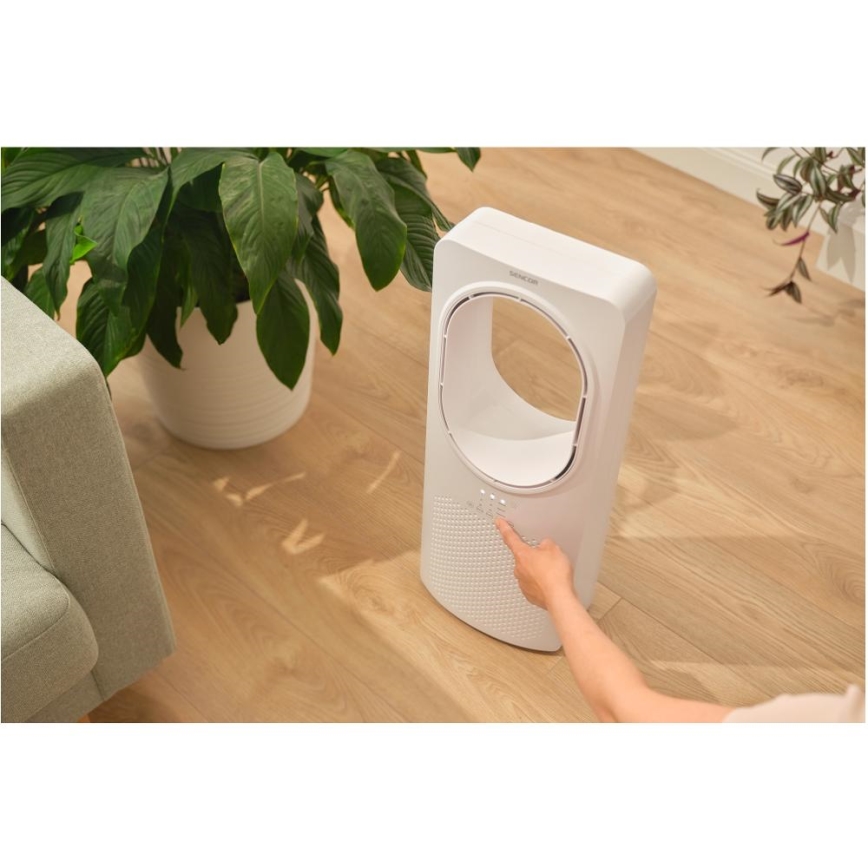Sencor - Ventilateur de sol sans pale 50W/230V blanc + Télécommande