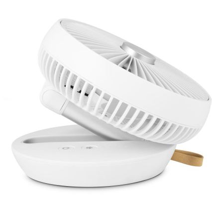 Sencor - Ventilateur de table rechargeable 5W/5V 4000 mAh blanc