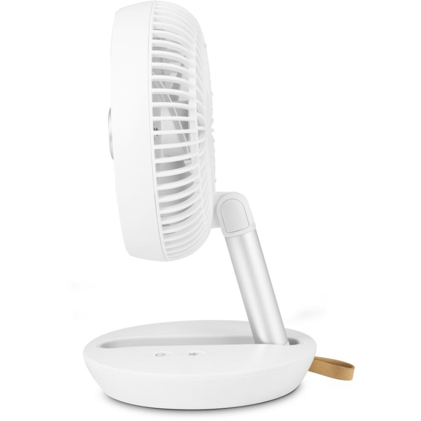 Sencor - Ventilateur de table rechargeable 5W/5V 4000 mAh blanc