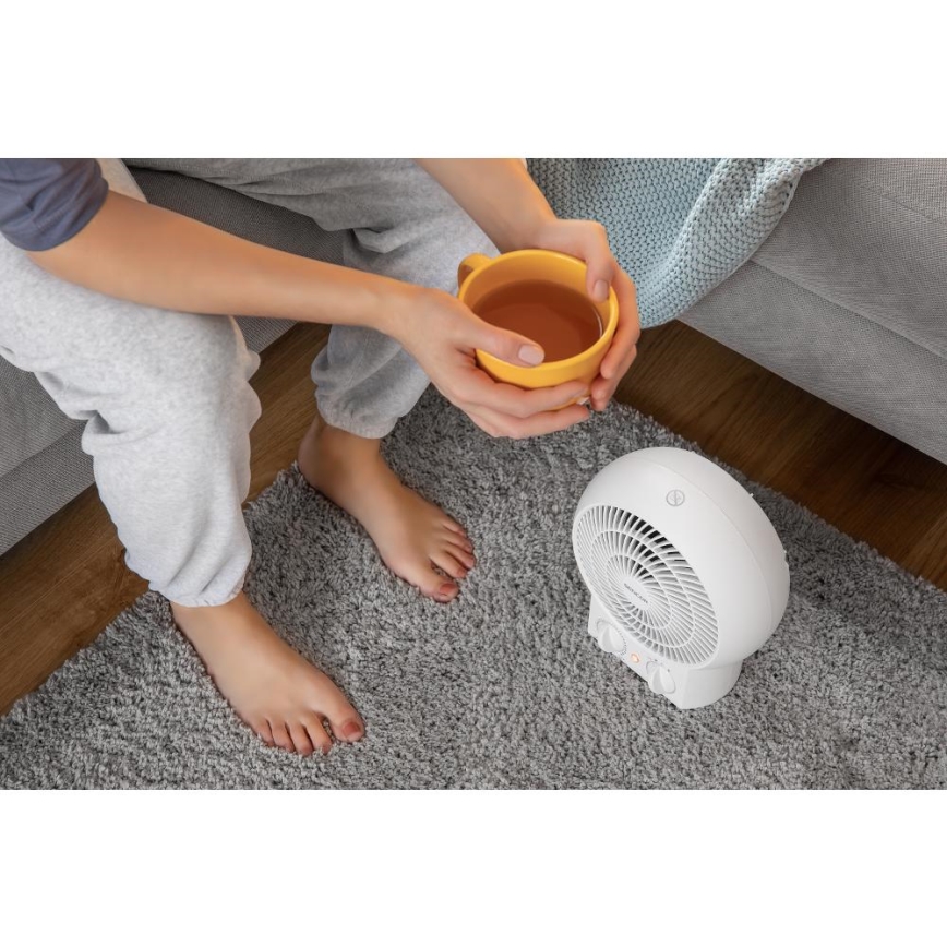 Sencor - Ventilateur soufflant chauffant 1200/2000 W/230 V blanc