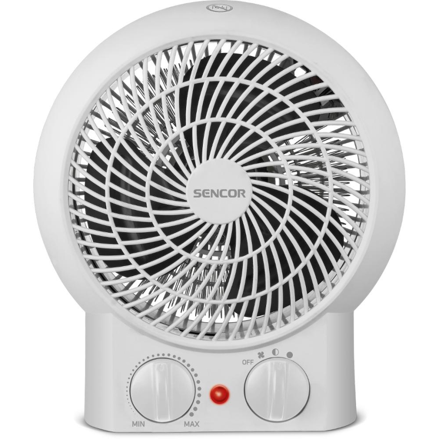 Sencor - Ventilateur soufflant chauffant 1200/2000 W/230 V blanc