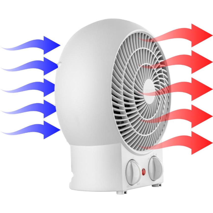 Sencor - Ventilateur soufflant chauffant 1200/2000 W/230 V blanc