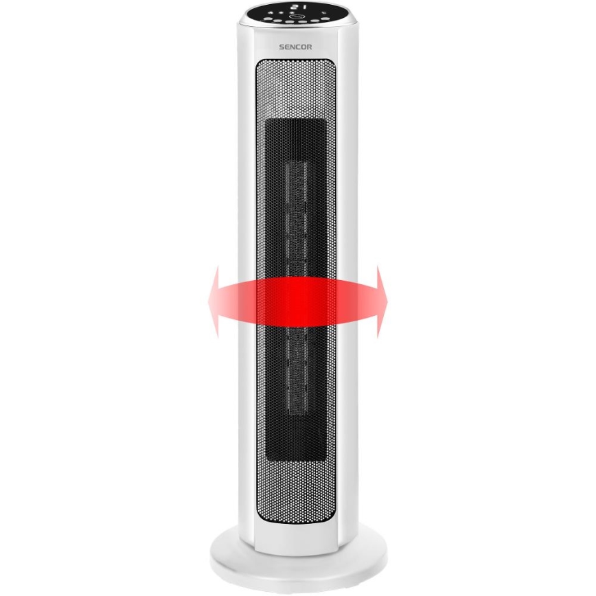 Sencor - Ventilator met keramisch verwarmingselement 2200 W / 230 V, Wi‑Fi, wit + afstandsbediening