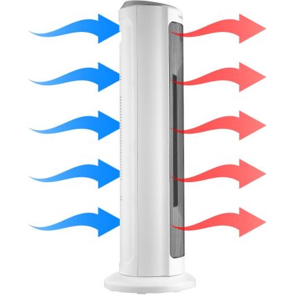 Sencor - Ventilator met keramisch verwarmingselement 2200 W / 230 V, Wi‑Fi, wit + afstandsbediening