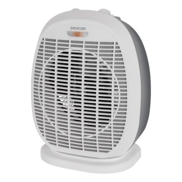Sencor - Ventilator met verwarmingselement 1200/2000W/230V wit/grijs