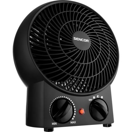 Sencor - Ventilator met verwarmingselement 1200/2000W/230V zwart