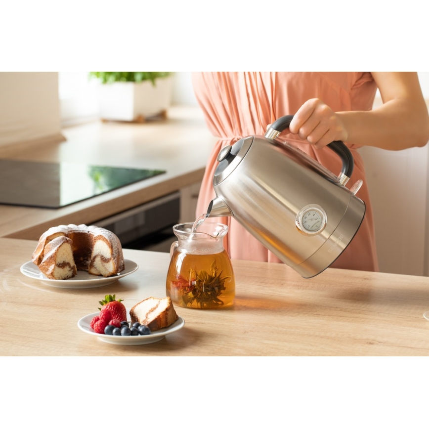 Sencor - Waterkoker 1,7 l 2200W/230V roestvrij staal