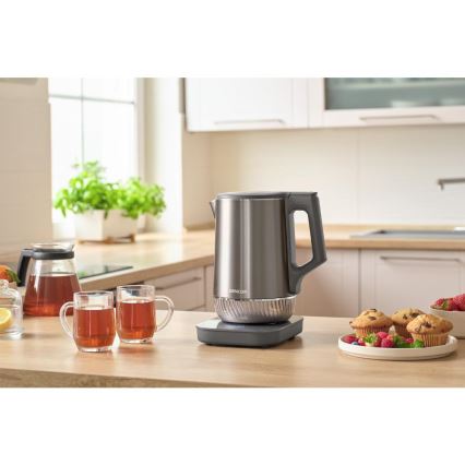 Sencor - Waterkoker met temperatuurregeling 1,7 l, 1800 W/230 V, RVS