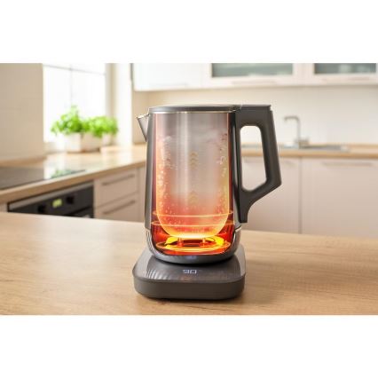 Sencor - Waterkoker met temperatuurregeling 1,7 l, 1800 W/230 V, RVS