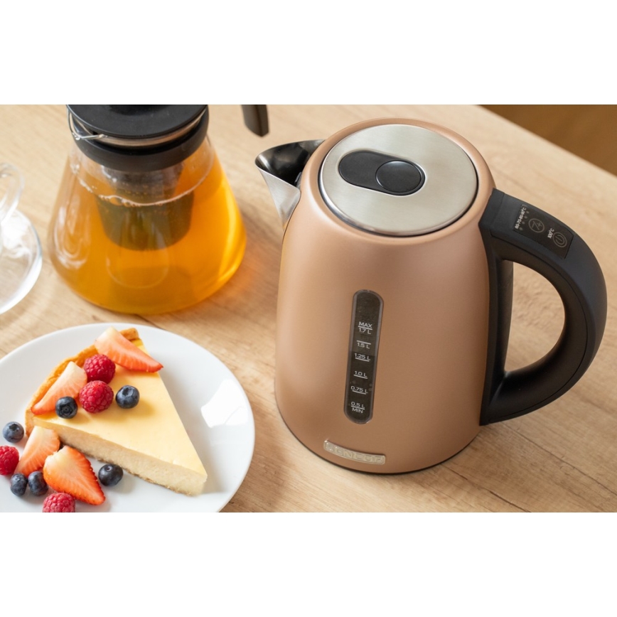 Sencor - Waterkoker met Thermoregulatie 1,7 l 2150W/230V bruin