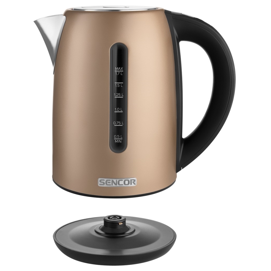 Sencor - Waterkoker met Thermoregulatie 1,7 l 2150W/230V bruin