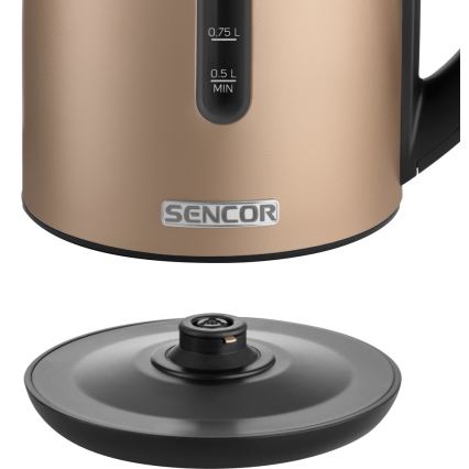 Sencor - Waterkoker met Thermoregulatie 1,7 l 2150W/230V bruin