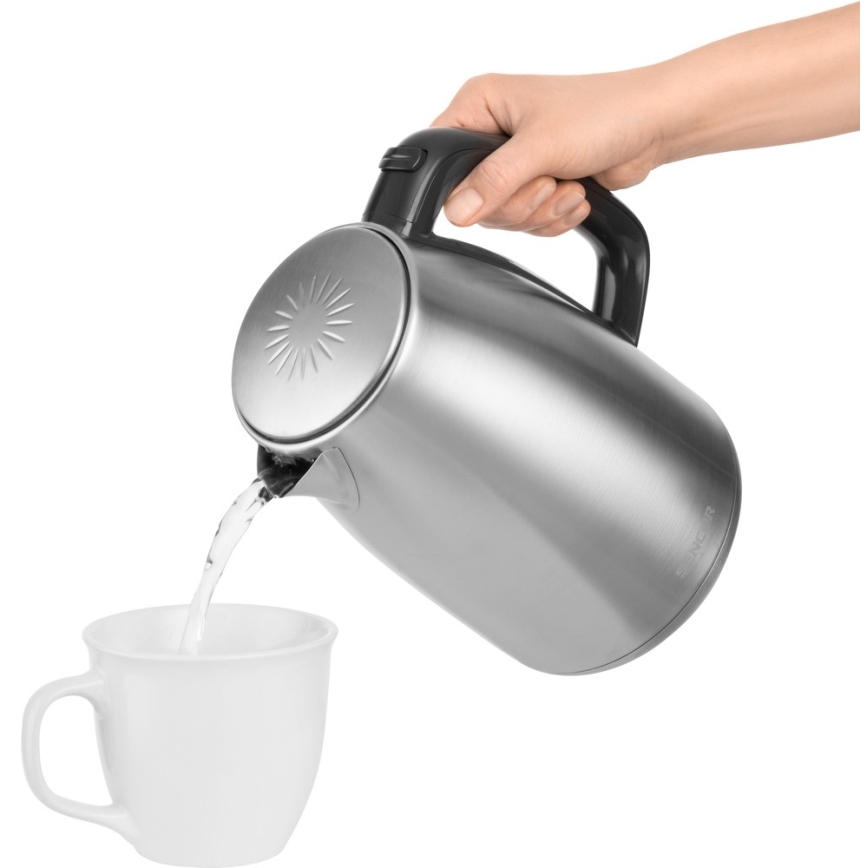 Sencor - Waterkoker met Thermoregulatie 1,7 l 2200W/230V roestvrij staal
