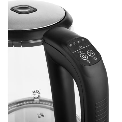 Sencor - Waterkoker met Thermoregulatie en LED Achtergrondverlichting 2 l 2200W/230V