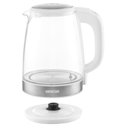 Sencor - Waterkoker met Thermoregulatie en LED Achtergrondverlichting 2 l 2200W/230V wit
