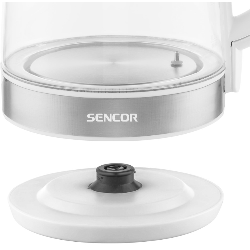 Sencor - Waterkoker met Thermoregulatie en LED Achtergrondverlichting 2 l 2200W/230V wit